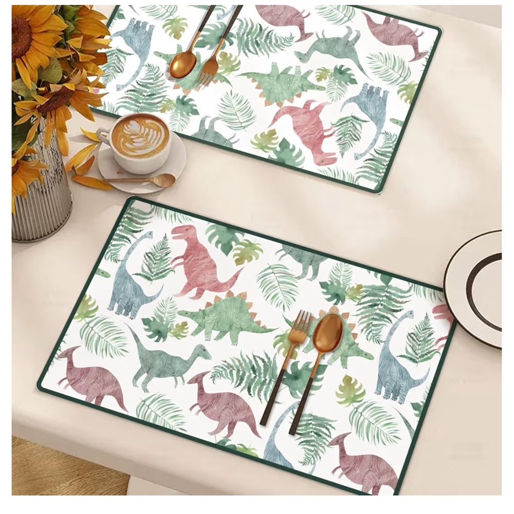 50 sheets Dinosaur Print Placemats - Multicolor
